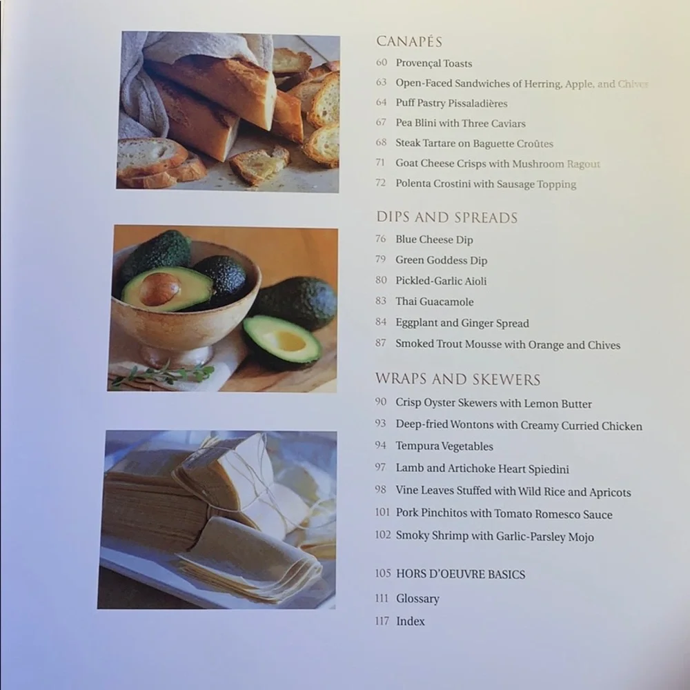 Williams Sonoma Hors d’Oeuvre cookbook